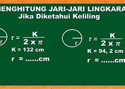 Rumus Mencari Jari Jari Lingkaran Jika Diketahui Luasnya